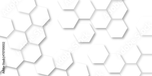 Abstract white background with hexagons. Abstract hexagon polygonal pattern background vector. seamless bright white Pattern with hexagons illustration of a honeycomb. Futuristic surface .