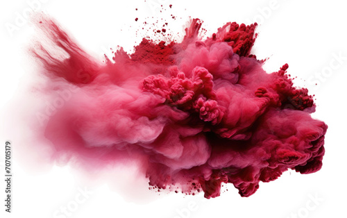 Evoking the Passionate Essence of a Red Explosion in Art on a White or Clear Surface PNG Transparent Background