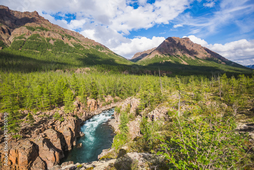 Hoisey River on Putorana Plateau, Taimyr. Russia, Siberia