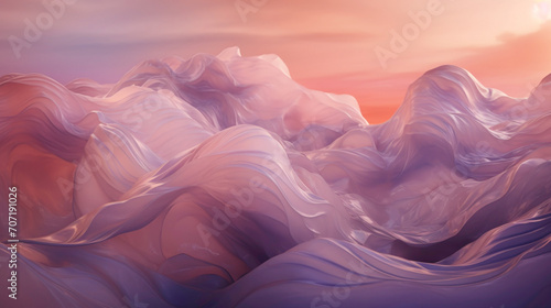 Sunset-inspired gradients of coral and lavender converging in a liquid ballet, captured with stunning clarity and detail.
