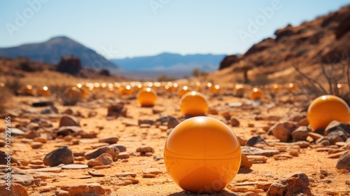 Orange solid balls UHD wallpaper