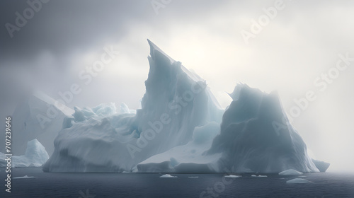 Majestic Iceberg Floating in the Arctic Ocean, a Symbol of Nature's Grandeur