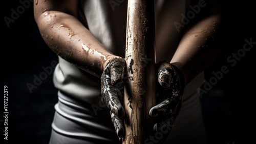 closeup of a woman softball player's hands gripping a bat --ar 16:9 --v 5.2 Job ID: 960d501c-01e0-45fd-a44f-6fdb0b537e2a