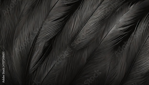 beautiful lines dark black feather pattern texture background