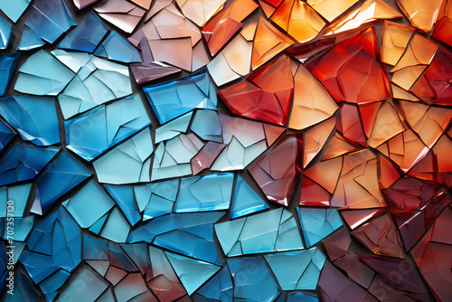 Fragmented shards of color and form, reminiscent of shattered glass, representing the moments of mental fragmentation that can occur during periods of stress or confusion.