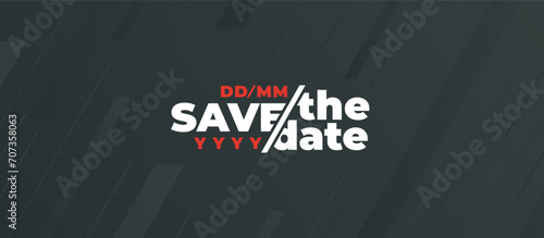 Save the date banner. Can be used for business, marketing and advertising. logo graphic design of event summit made for Technology and upcoming events. Vector EPS 10