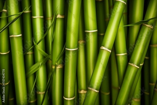 Green bamboo frame scale. Generative AI