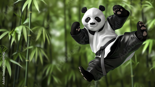 A panda karate uniform