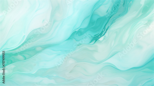 Mint Cream Swirls : Mint and cream gradient paint textured flow background 