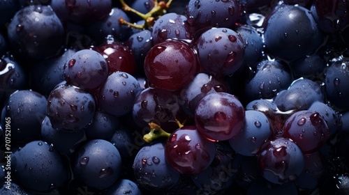 Juicy grapes mashed in a vat, releasing deep purple hues and rich aromas
