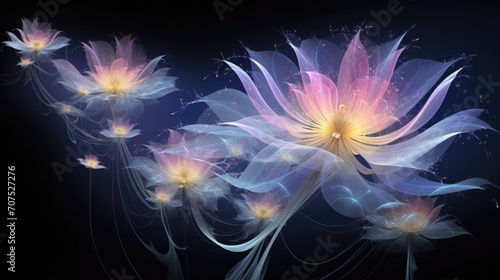 Ethereal artwork showcasing the growth and transformation of human extremities into beautiful blossoming flowers.