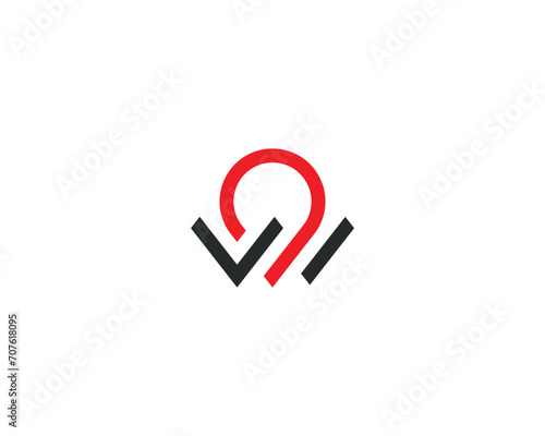 initial Letter W Pin Location Logo Concept sign icon symbol Element Design. Pinpoint Logotype. Vector illustration template