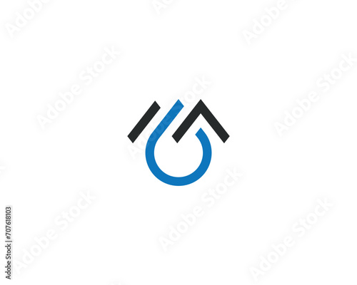 initial Letter M Drop Logo Concept icon sign symbol Element Design. Aqua, Mineral Oil, Droplet Logotype. Vector illustration template