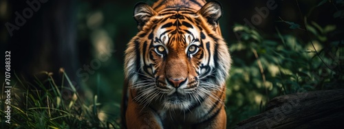 close-up shot of a tiger