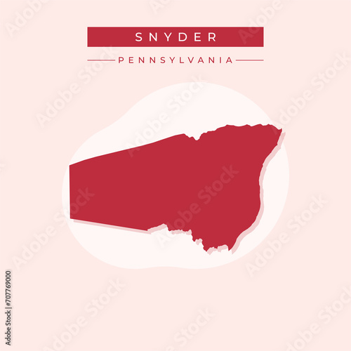 Vector illustration vector of Snyder map Pennsylvania