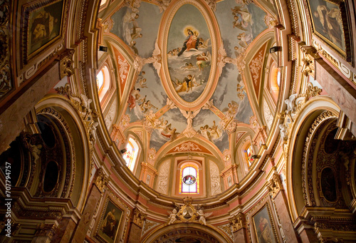 Interior of Carmelite Priory in Mdina, Malta