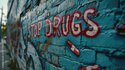 Drug addict, drug cessation, say stop to drugs, rehab, cleansing, healthy lifestyle