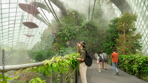 Cloud Forest dome environment at Gardens by the Bay Singapore