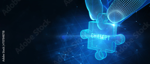 Chatbot Customer service automation NLP natural language processing business technology concept. 3d illustration
