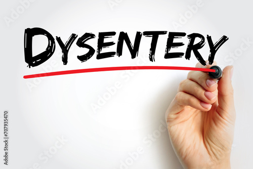 Dysentery - type of gastroenteritis that results in bloody diarrhea, text concept background