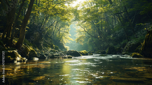 natural beauty of river guano japan