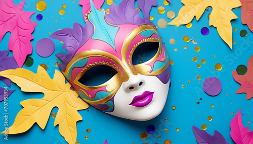 Celebration costume decoration illustration backgrounds human face design generated by AI