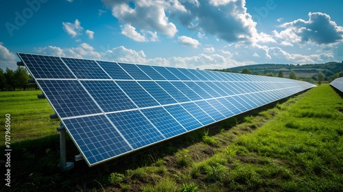 A power plant running on solar panels.