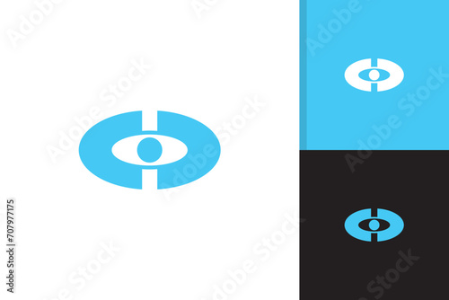 vision eye logo design vector template