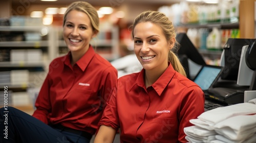 Two female employees in a retail store