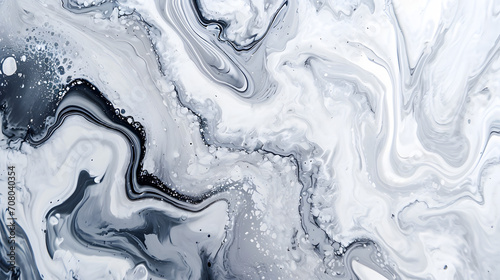 Luxury abstract fluid art painting background alcohol ink technique black and white