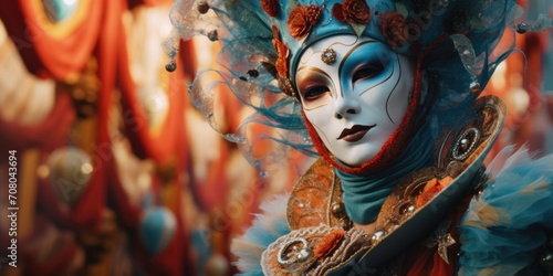 Venetian carnival mask in Venice.