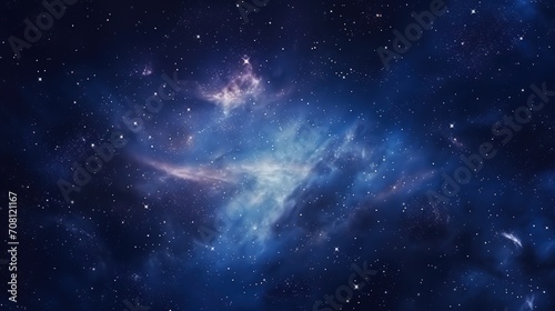 Fantasy beautiful space background of the night with starry sky. AI generated image