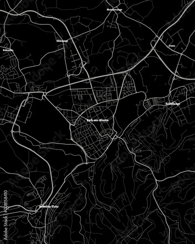 Esch-sur-Alzette Luxembourg Map, Detailed Dark Map of Esch sur Alzette Luxembourg