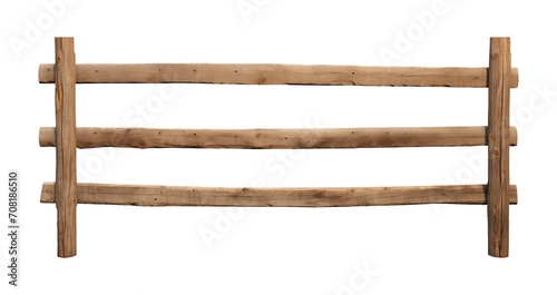 Ranch Wood Fence Isolated on Transparent Background 