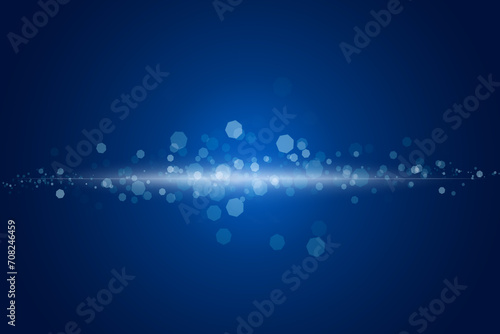 Lens flare in blue background used for texture and material