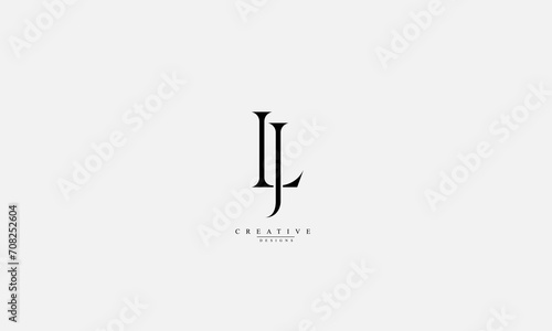 Alphabet letters Initials Monogram logo JL LJ J L