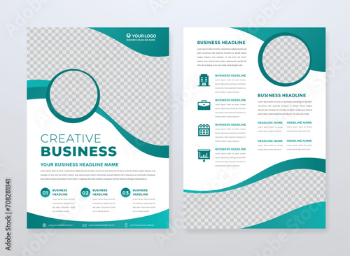 company flyer minimalist layout and modern style business brochure template design