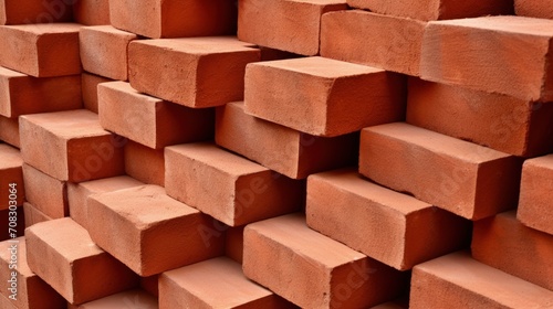 Energy storing bricks innovative construction materials sustainable building solid color background