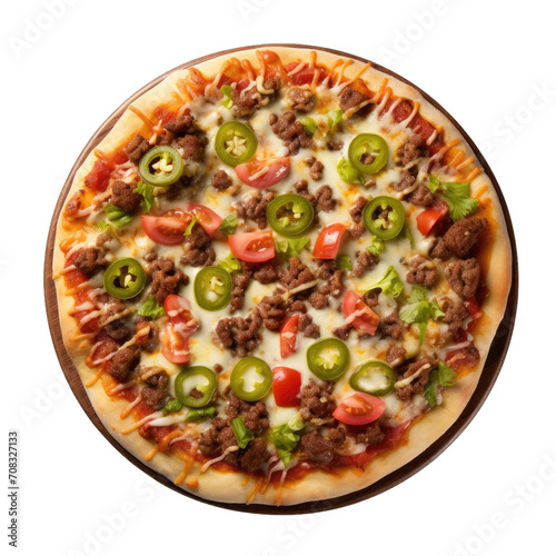 Spice up your pizza night with our Mexican Fiesta Fusion Transparent Background Png Image