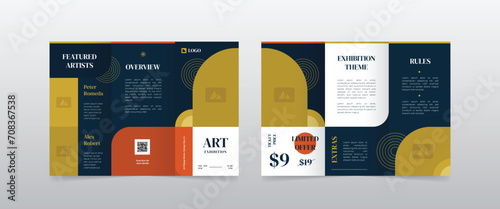modern exhibition trifold brochure design