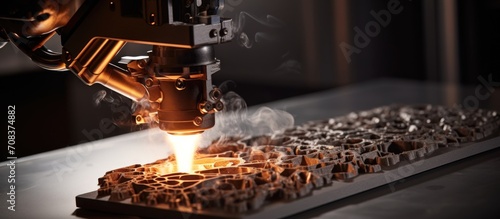 In industrial revolution 4.0, modern additive technologies involve using a 3D printer to print metal by pouring metal powder into a laser sintering machine.
