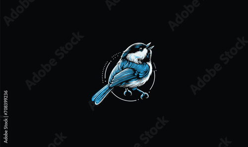 chickadee logo, bird logo,