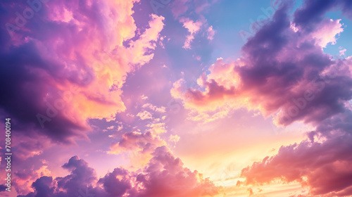  美しい夕方の空と雲GenerativeAI