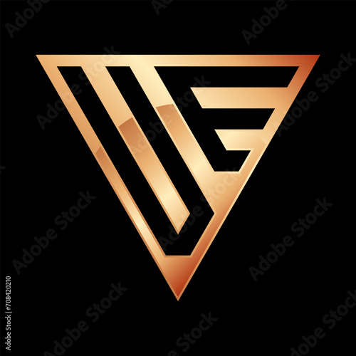 monogram ve logo, triangle shape design