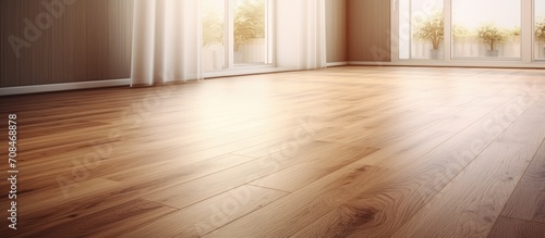 Installing laminate flooring at home.