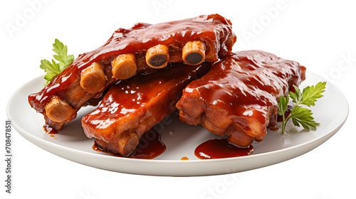 BBQ Ribs, PNG, Transparent, No background, Clipart, Graphic, Culinary, Grilled, Cooked, Barbecue, Ribs, Meat