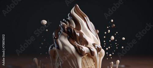 splash of vanilla chocolate cone ice cream 19