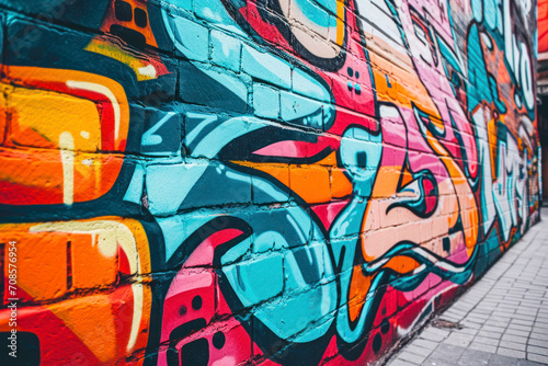 Urban street art template, a dynamic and graffiti-inspired design capturing the energy of urban street art.