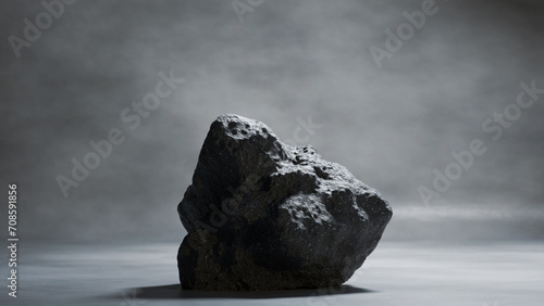 抽象的な岩のある空間。3D背景。