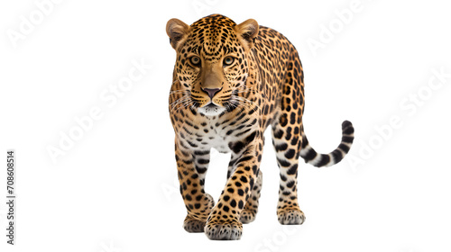 A majestic african leopard prowls through the darkness, its powerful presence and sleek fur embodying the untamed beauty of the wild